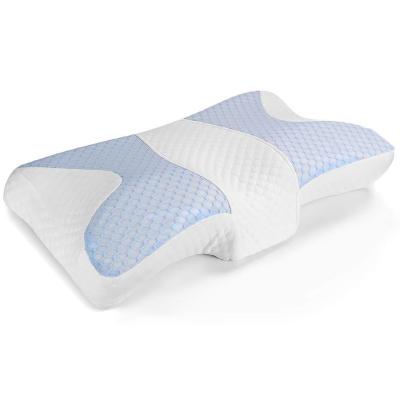 China Anti-Static Cervical Neck Support Pillow Ergonomic Memory Foam Pillows Contoured Orthopedic Pillow for sale