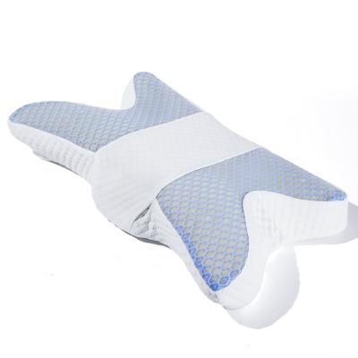 China Contour Anti-Static Memory Foam Ergonomic Neck Pillow For Neck Pain Sleeping Butterfly Orthopedic Pillow for sale