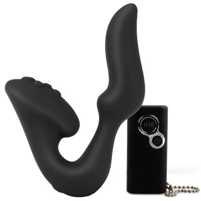 China Soft Silicone+ABS Silicone Vibrating Remote Control Sexy Male Anal Plug Sex Toys for sale