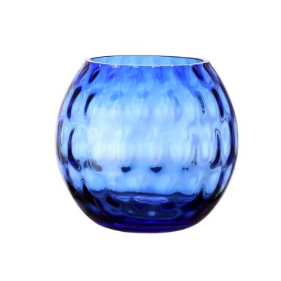 China Traditional Bohemia Style Glass Design Diamond Vase Decoration Round Flower Vase Clear Glass Vase for sale