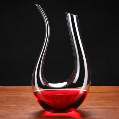 China NO U Shape Crystal Wine Glass Wine Decanter Clear Wholesale Lead Free for sale