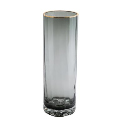 China New Design Low Price Traditional Glass Made Flower Vase Middle for sale