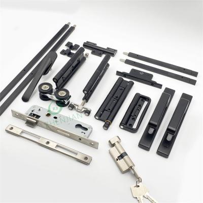 China Durable Zhenjian Door and Window Accessories Iron Hinges Heavy Duty Black Aluminum Door Hinge Butterfly Door Hinges for sale