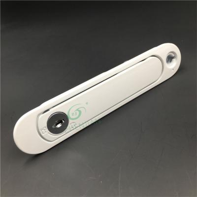 China Factory Price Durable White Auto Window Lock Handle Casement Aluminum Window Handle Rotate Lock for sale