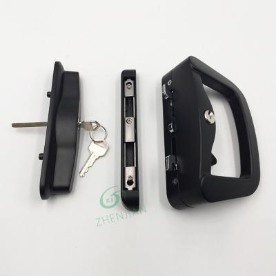 China Zhen Jian Black Luxury Sliding Door Modern Handle Door Handles Internal Aluminum Single Door Opener For Office for sale