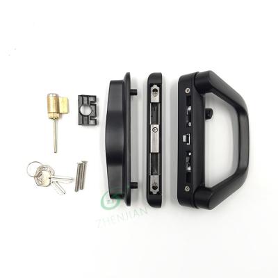 China Modern Hot Sale Aluminum Zinc Alloy Material Door Handle Sliding Window Handle Lock With Keys for sale