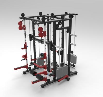 China Commercial Lat Advancement Equipment Gym Fitness ATA089 Gym Use ATTAN Squat Back Extension All In One Multi Functional Smith Machine for sale