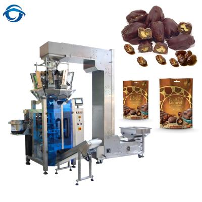 China Secondary Food Package For Chocolate Dates Weighing Packing Machine For Pillow Gusset Bag for sale