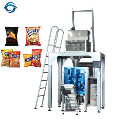 China Beverage Packaging Machine Automatic Weighing Vertical Bagger For Chips for sale