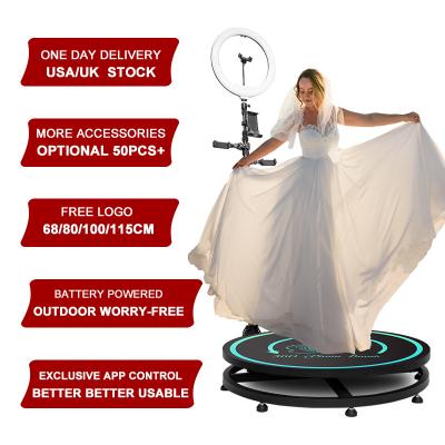 Κίνα All Indoor Public Places 115cm 4-6 Peeple Rotating Slow Motion 360 Degree Video Photo Booth Photobooth Camera Machine With Flight Case προς πώληση