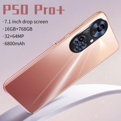 China Dual SIM Card 7.1inch P50 pro Smartphone 4G 5G Open Android Cell Phone Mobile Cell Smart Phone 16GB+ 768GB for sale