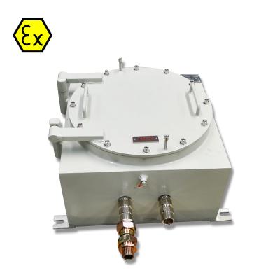 China Aluminum alloy stainless steel or Q235 ex carbon steel D IECEX wall mounted explosion proof electrical control box with light button for sale