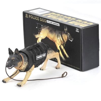 China Plastic Military Scene Decoration Scaled Simulation German Shepherd Soldier Model 1/6 Police Dog Toy Stylish Action Figure for sale