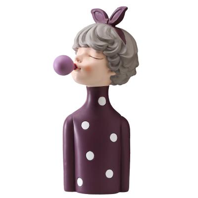 China Europe High Quality Resin Open Toys Gifts Living Room Ornament Bubble GirlAction Model Desktop Figure for sale