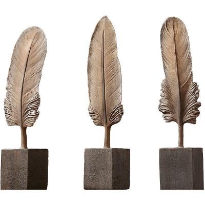 China High Quality Europe Resin Opens Model Toys Gifts Decorations For Home Living Room Ornament Home Decor Office Luxury Feather for sale