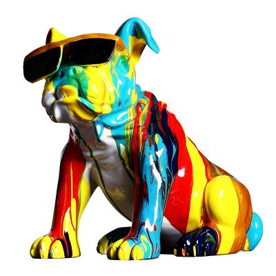 China Europe High Quality Resin Opens Model Toys Gifts Decorations For French Bulldog Home Living Room Ornament Home Decor Office Luxury for sale