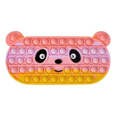 China Schools & Custom Cute Large Capacity Offices Pencil Case For Kids New Style Stationery Bags Toss Toy With Silicone Pencil Bag for sale