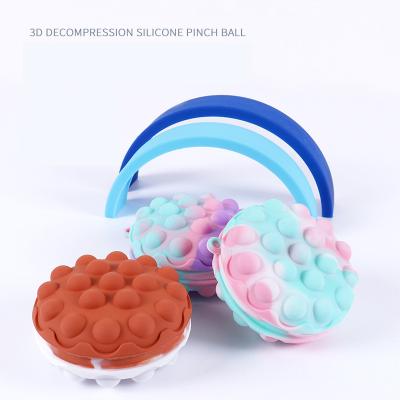 China Silicone Decompression Squeeze 3D Sensory Ball Stir Toy Silicone Pinch Balls Push Bubbles Beejay for sale