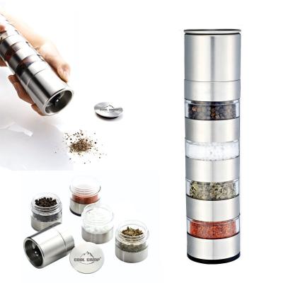 China Viable High Quality Outdoor Kitchenware BBQ BBQ Spice Jar Container Set Stainless Steel Spice Jar for sale