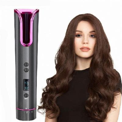 China Best Portable Electric Cordless Aluminum Rechargeable Hair Curling Iron Magic Automatic Hair Curler for sale