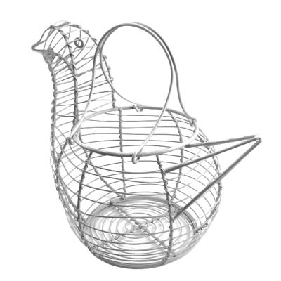 China Metal Wire Chick Egg Basket Egg Basket Metal Egg Basket Hen Beauty Blender Stand Viable Storage for sale