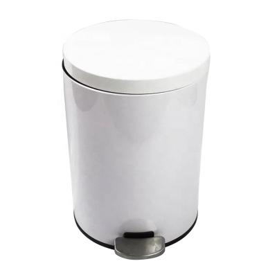 China Kitchen Viable Food Waste Bins Round Stainless Steel Waste Bin Lid Waste Bins For Hotel Room Trash Bin for sale