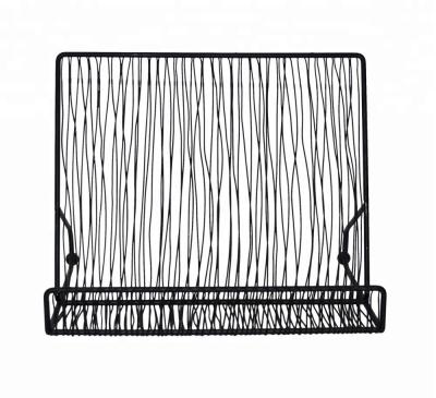 China Hot Selling Simple Black Wire Table Menu Stand Viable For Hotel Use / Restaurant Room For Display for sale