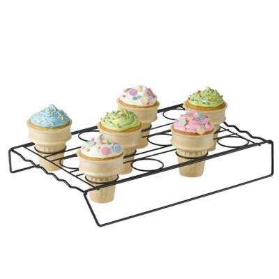 China Folding Organizer Kitchen Stainless Steel A Standard Cake Stand Wedding Cupcake Wire Cake Stand for sale