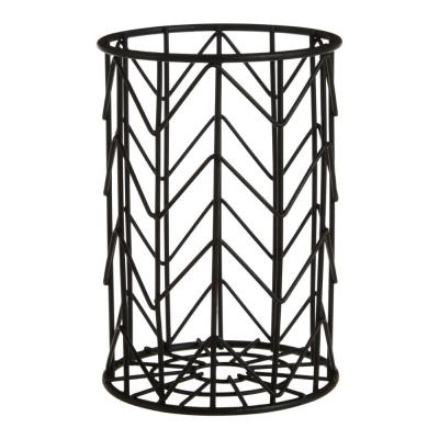 China Durable Black Powder Coated Kitchen Wire Metal Utensil Holder for sale