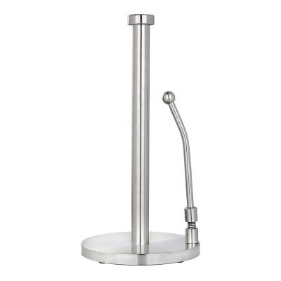 China Kitchen Stainless Steel Null Paper Towel Holder With Spring-Activated Arm Of Holder for sale