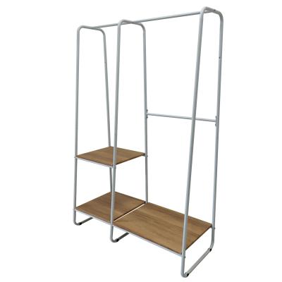 China Cheap Foldable Hat Cloth Hanger Metal Wood Coat Rack Stand With Shoe Storage Bench Shelf Book Self for sale