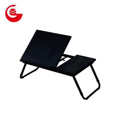 China Small (Height) Metal Frame Adjustable Black Table For Laptop In MDF Board for sale