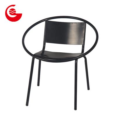 China Cheap Simple Style Square Back Armrest Cafe Dining Chair for sale