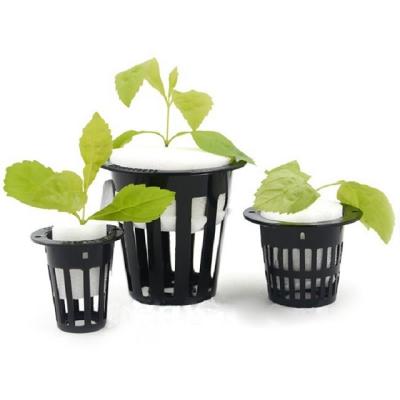 China Agriculture NFT System Durable 2 3 Hydroponic Plastic Flower Mesh Net 4 Inch Black White Colorful Plastic Cup Pot for sale