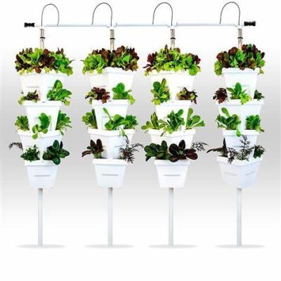 China exterior & Plant Indoor Hydroponic Vertical Pot Stackable Cheap Plastic Flower Pot for sale