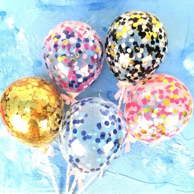 China Party Decoration Birthday Party Cake Decorations Balloons 5inch Stunning Round Heart Style Latex Balloons for sale