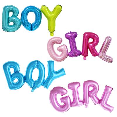 China Party Decoration New Baby Shower Gender Reveal Balloon Decorations 36 Inch Connection BOY and Girl Blue Pink Foil Balloons for sale