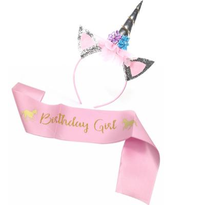 China New Unicorn Party Decoration Girl's Birthday Party Headband Unicorn Headbands for sale