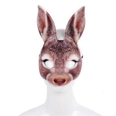 China Hot Sale Party Decoration Halloween Party Decoration Easter Mardi Gras Rabbit Facemask For Halloween Decoration for sale