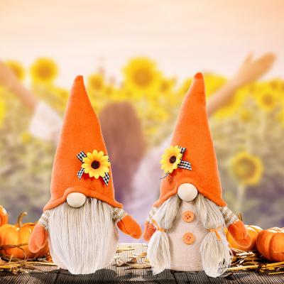 China Hot Sale Party Decoration Festival Harvest Party Decoration Handmade Cloth Stuffed Thanksgiving Gnomes For Decoration for sale