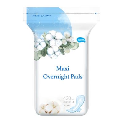 China Factory Direct Sales Breathable Disposable Cotton Materials Women Natural Sanitary Napkin for sale