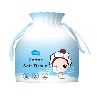 China Soft Kids Dry Tissue Skin-Friendly Promotional Natural Cotton Compressed Cotton Rolls Safe Tasteless Face Towel for sale