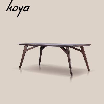 China Modern Nordic Style Design Beech Wood Dining Table Natural Solid Wooden Legs For Table for sale