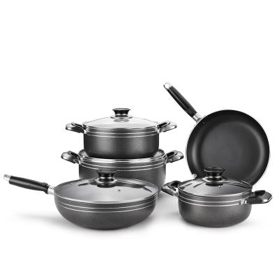 China HOT SELLING aluminum cookware viable set kitchenware nonstick coating set for sale