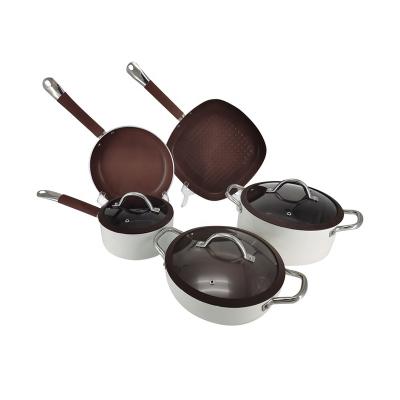 China Good quality viable professional kitchenware supply aluminum cookware set for sale