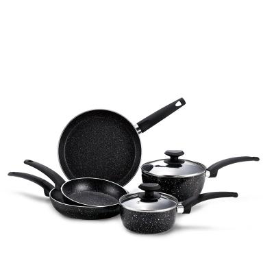 China Sustainable forged aluminum cookwarte non-stick cookware sets hot sale for sale