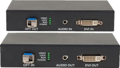 China DVI-D Uncompressed Video Fiber Optic Extender With Audio for sale