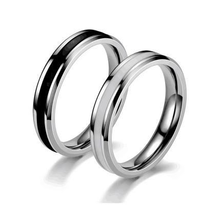 China Latest Cute Wedding Couples Rings Finger Jewelry Stainless Steel Rings For Couples for sale