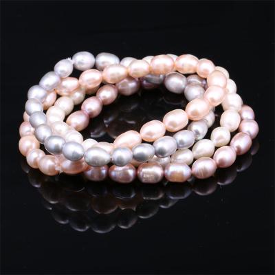 China CLASSIC Charm Designs Charm Fashion Natural Freshwater Women Jewelry Elegant Pearl Rice Bead Bracelet for sale