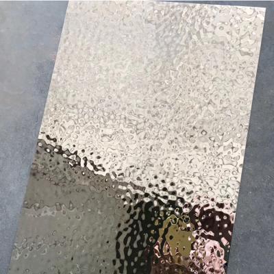 Cina Strato decorativo 5X10 304 440c 430 di acciaio inossidabile dell'ondulazione dell'acqua laminato a freddo in vendita